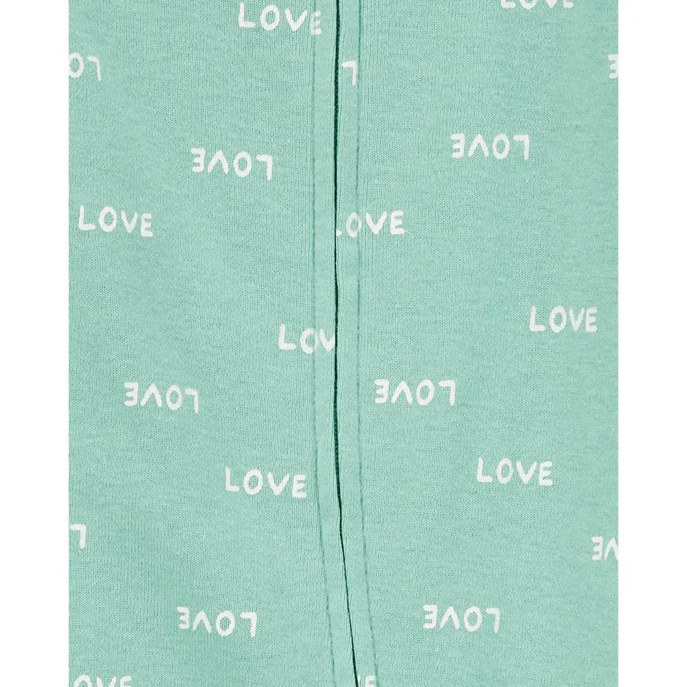 Carter's 2-Pack Baby Boy Zip-Up Sleepers - Green & White
