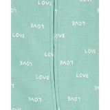 Carter's 2-Pack Baby Boy Zip-Up Sleepers - Green & White