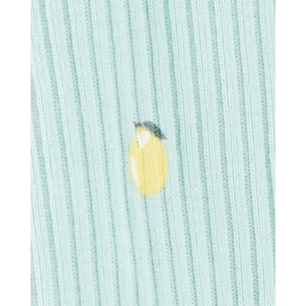 Carter's Baby Girl Zip-Up Sleeper & Hat Set - Lemon