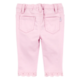 OshKosh Baby Girl Embroidered Hem Pants - Pink