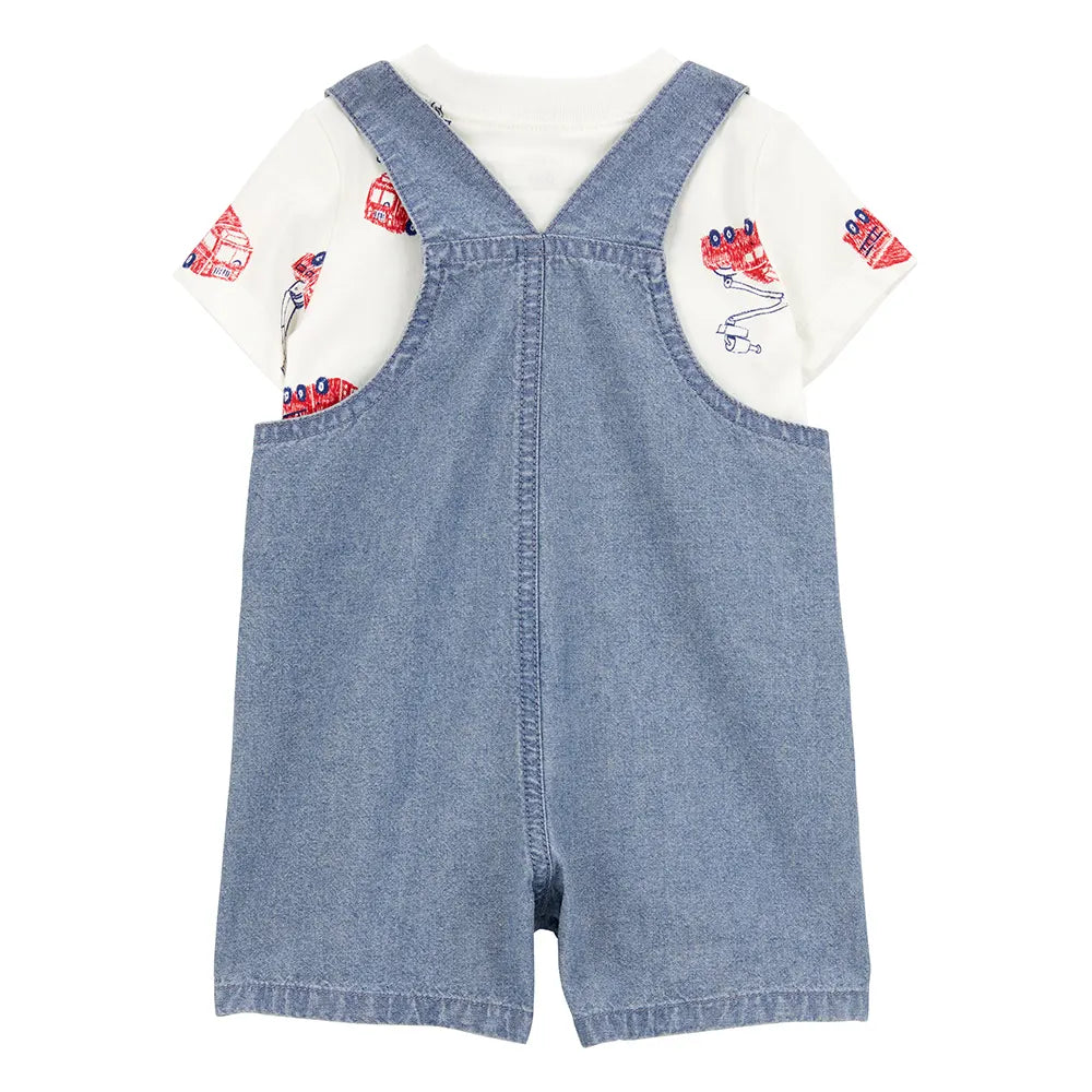Carter's Baby Shortalls & T-shirt Set - Firefighter