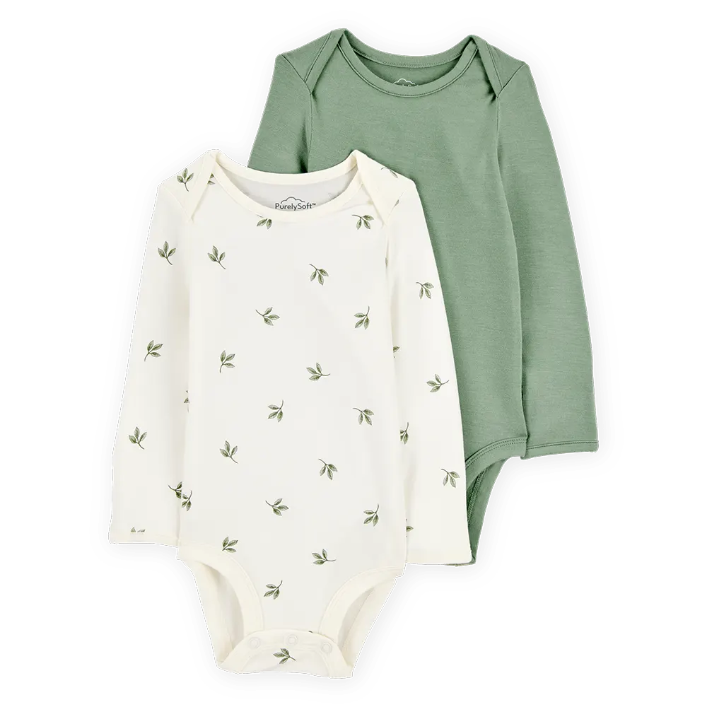 Lot de 2 bodys manches longues PurelySoft bébé
