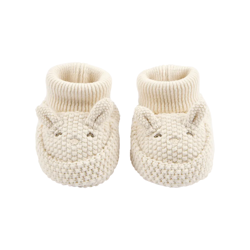 Chaussons en crochet lapin de Pâques bébé