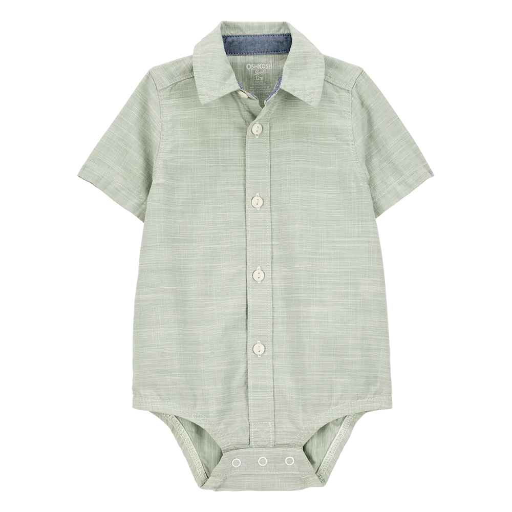 Body-chemise à manches courtes bébé garçon - Vert