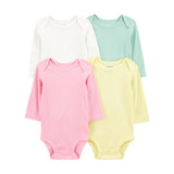 Lot de 5 bodys manches longues bébé fille