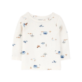Ensemble salopette gaufrée et t-shirt bébé garçon