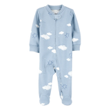Pyjama dors-bien zippé nuage bébé garçon - Coton
