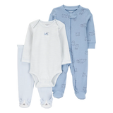 Ensemble 3 pièces chiot pour bébé garçon - Coton