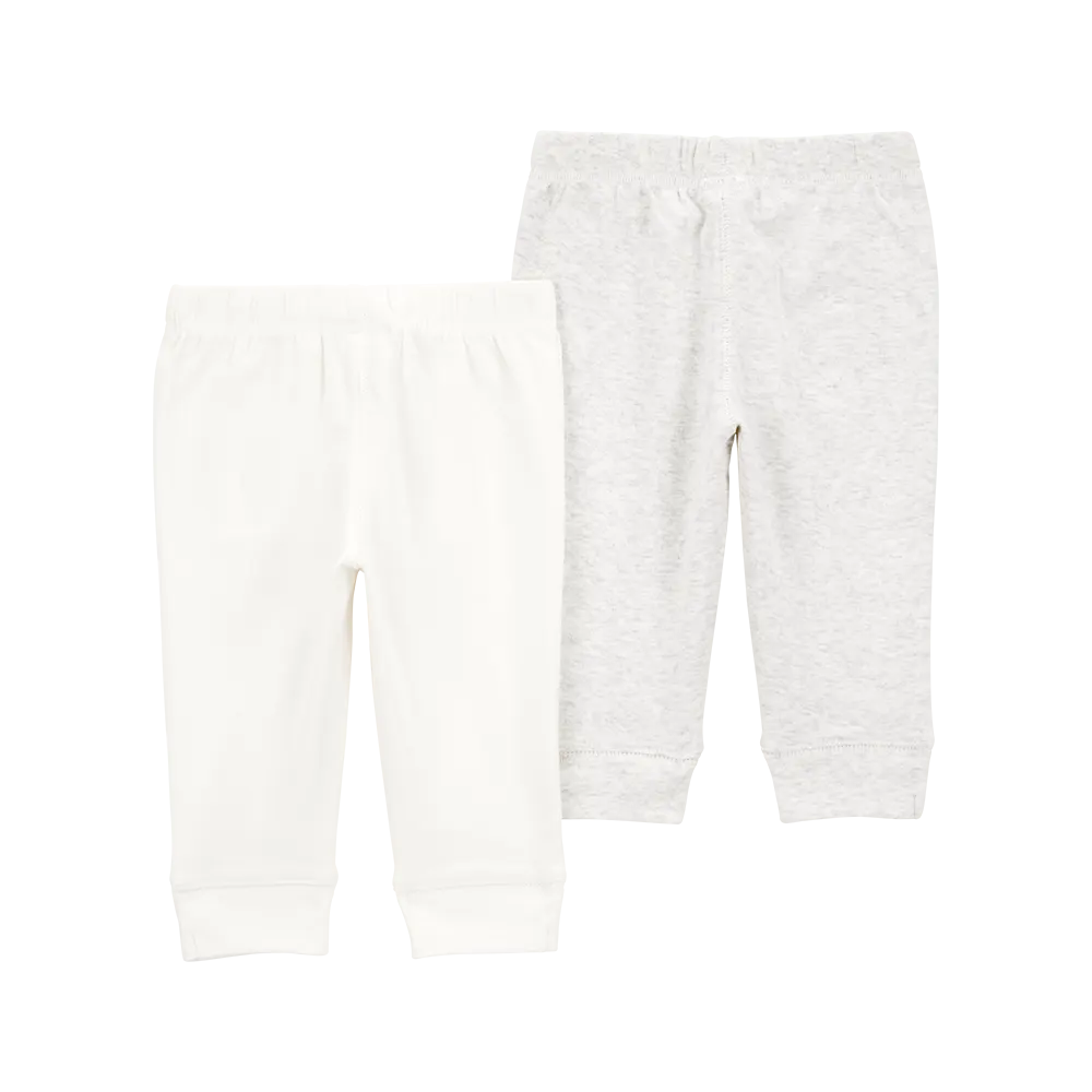 Lot de 2 pantalons jogger bébé - Ivoire