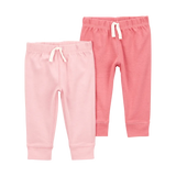 Lot de 2 pantalons bébé fille - Rose