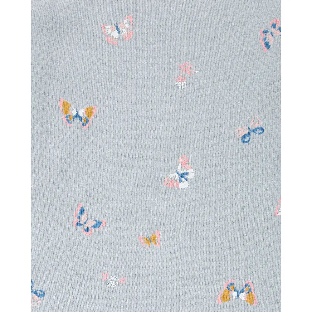 Ensemble 3 pièces papillon pour bébé fille - Coton