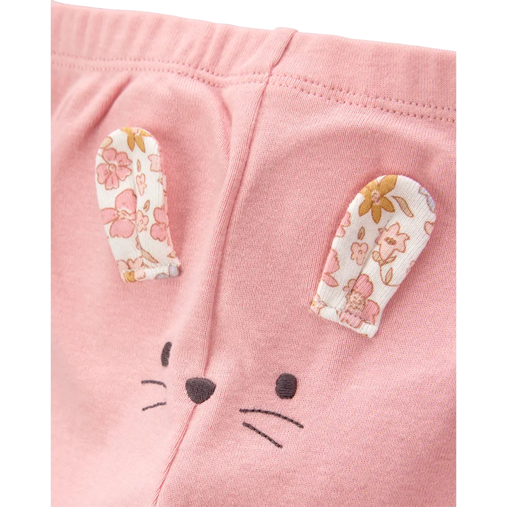Ensemble 3 pièces souris florale bébé fille - Coton