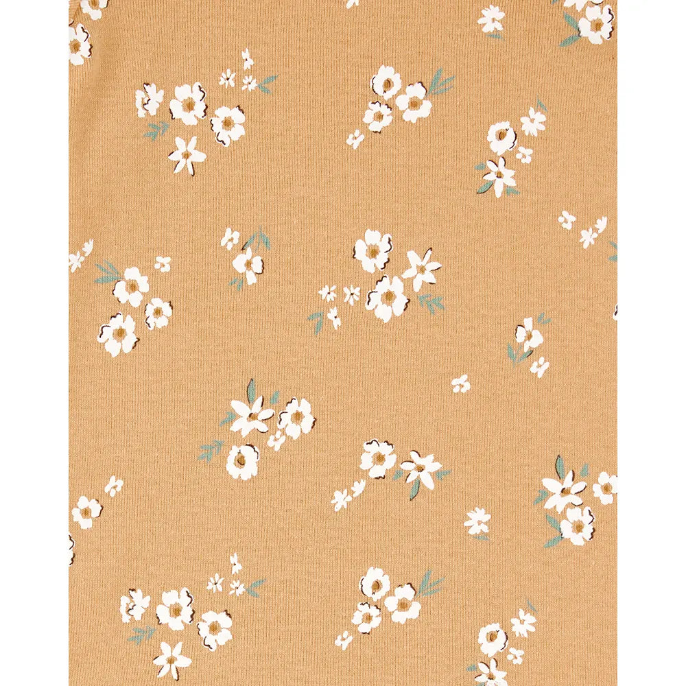 Lot de 5 bodys fleuris bébé fille - 100% Coton