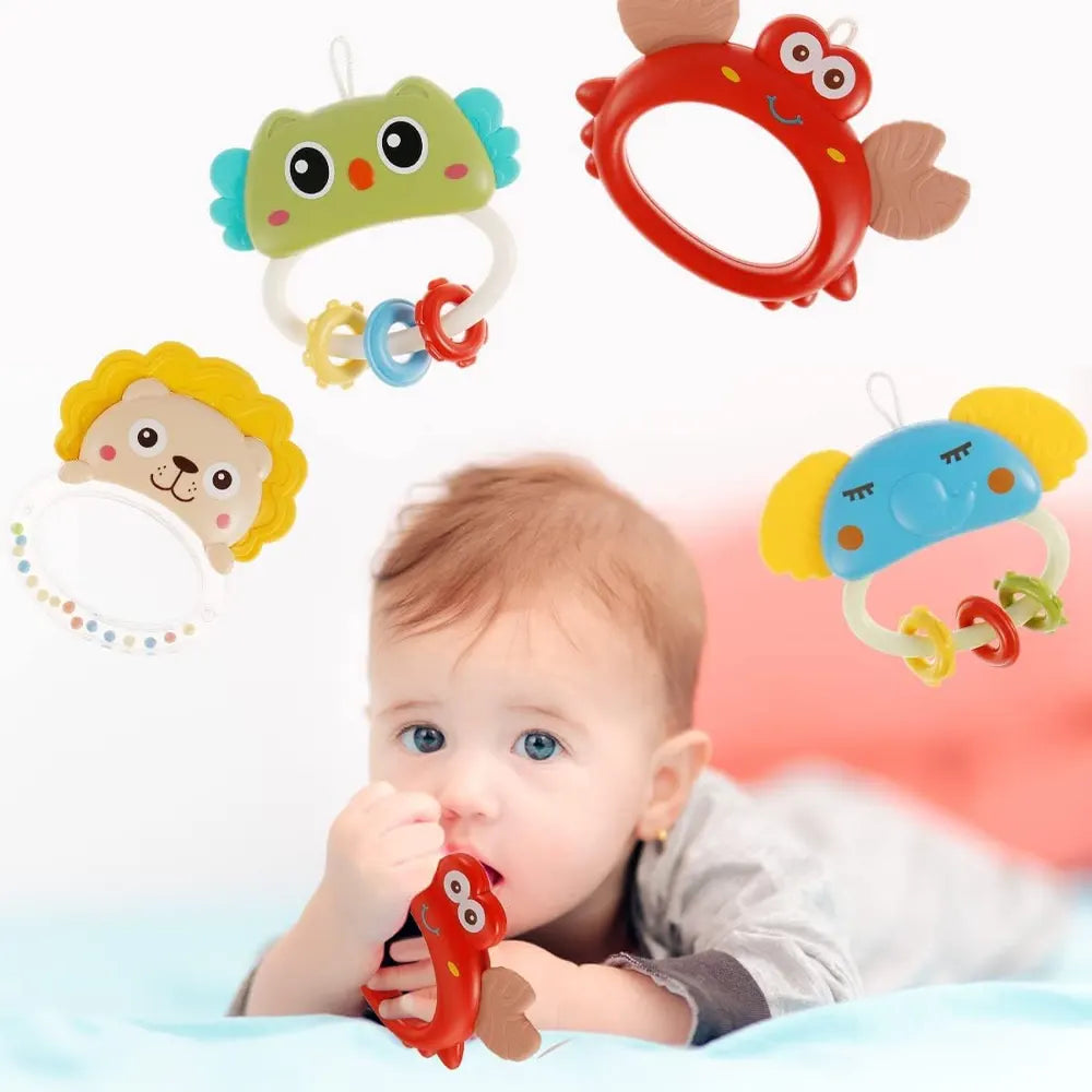 Colorful Rattle Set with Bells - 0M+