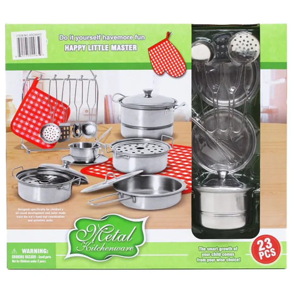 Metal Kitchen Set 23 Pieces - 3Y+