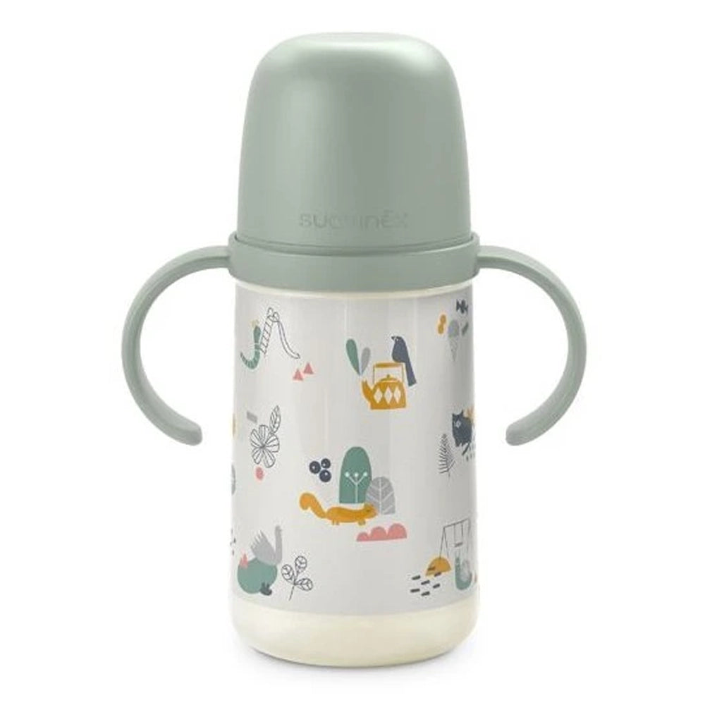 Suavinex Anti-Colic Bottle with Handles and Silicone Spout 270ml - Blue