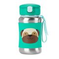 Skip Hop Water Bottle with Stainless Steel Straw 350ml - Pug