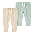 Lot de 2 Joggings à Enfiler Carter's - Vert & Beige