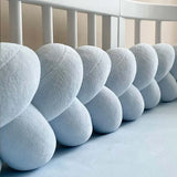 BébéYo Velvet Braided Bed Bumper 3.6m - Sky Blue