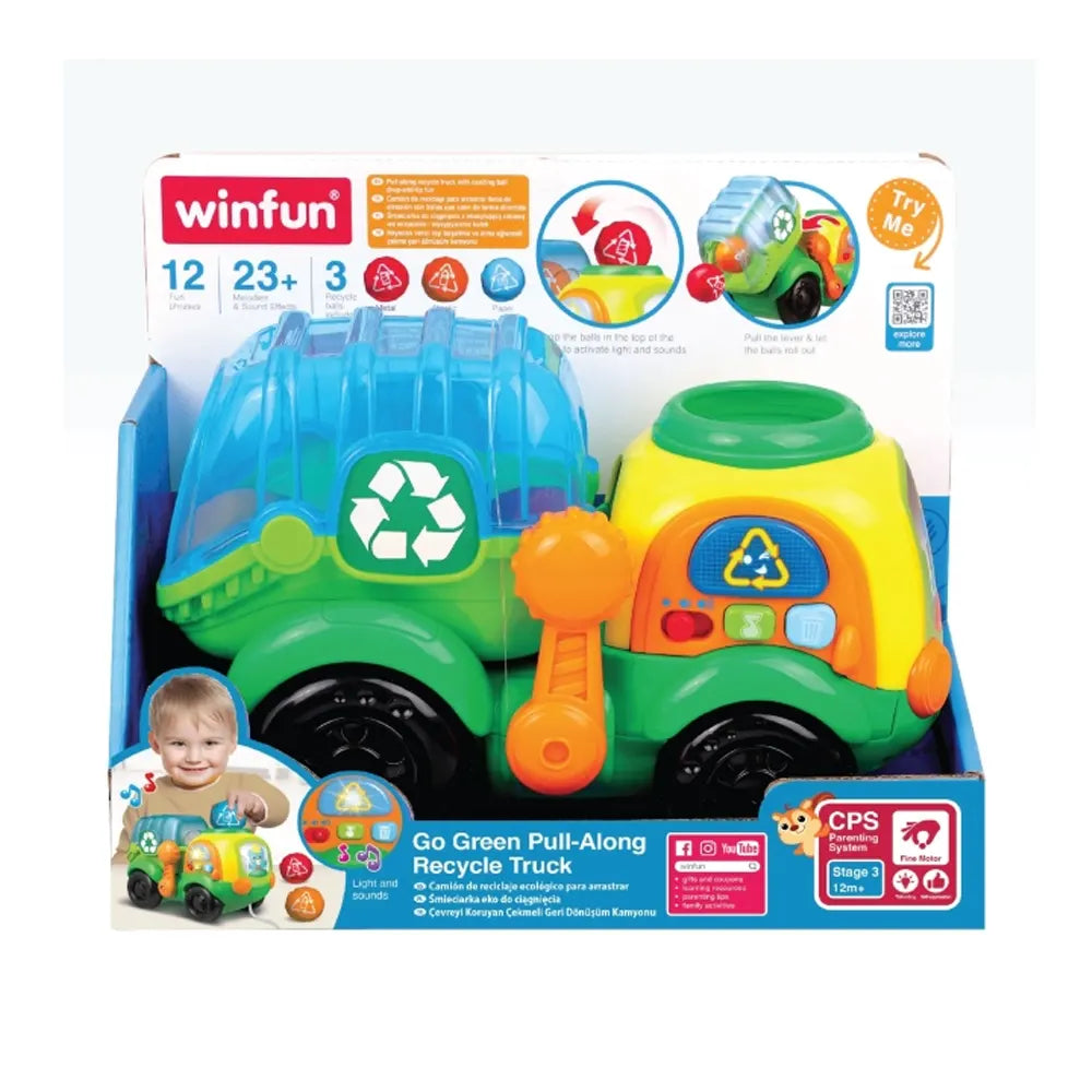 Winfun Pull-Along Recycling Truck 12M+