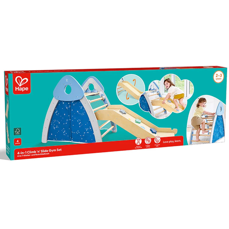 Hape 4-in-1 Climbing & Slide Play Gym - 2-3Y