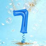Globo de Número 7 de Aluminio Azul – 36cm