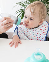 Nûby Semi-Rigid Spoon for Liquid Meals 90ml + 1 head - Yellow Green