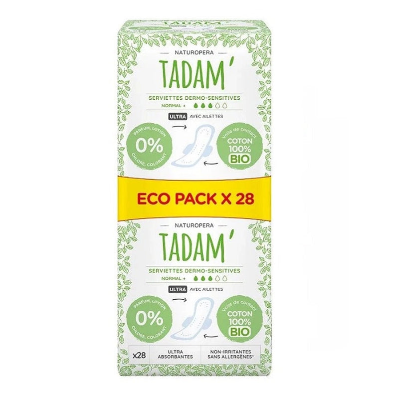 Tadam' Naturopera Eco Pack Compresas Dermo-Sensibles - Normal+ 28 Unidades