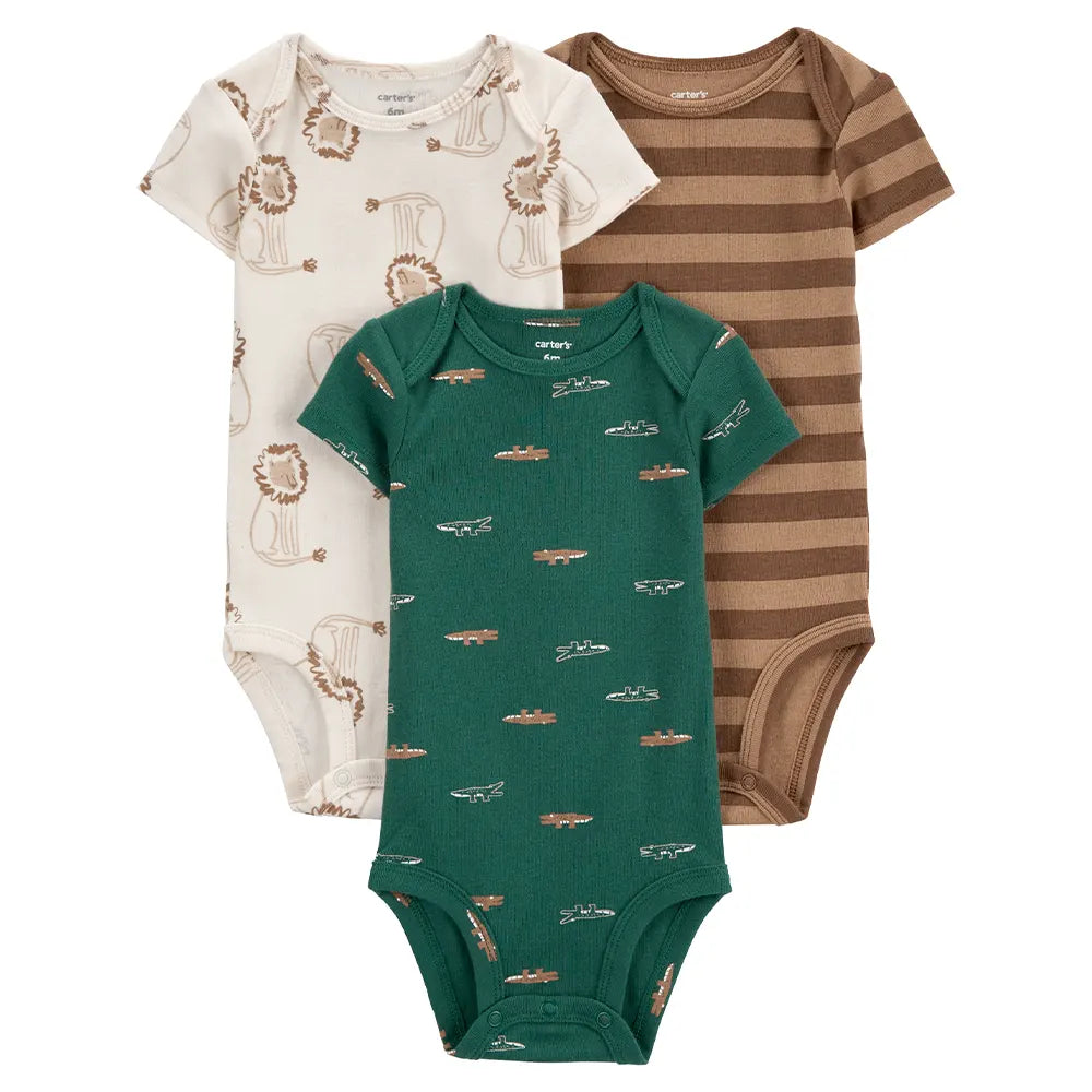 Lot de 3 Bodies à Manches Courtes Carter's - Multi