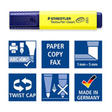 Staedtler Set of 6 Textsurfer Classic 364 WP6 Highlighters