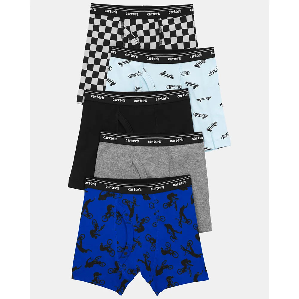 Lot de 5 boxers pour garçon - Coton doux