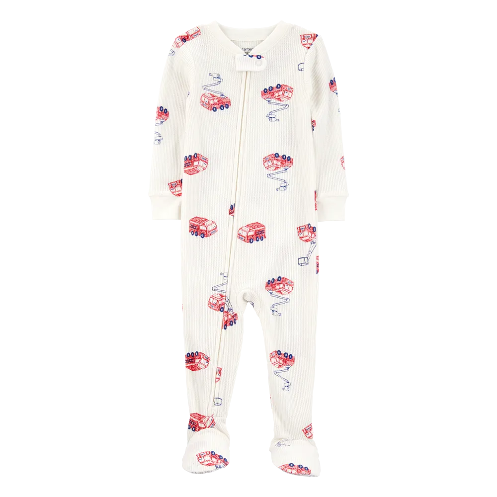 Pyjama dors-bien gaufré pompier garçon