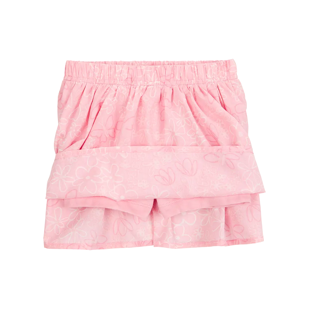 Ensemble débardeur et jupe-short fille - Rose