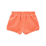 Carter's Baby Girl Pull-On Fleece Shorts - Orange