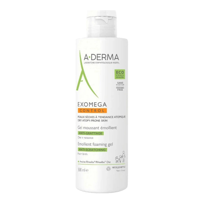 A-DERMA — EXOMEGA CONTROL GEL ESPUMA EMOLIENTE ANTI-RAYADO 500 ml