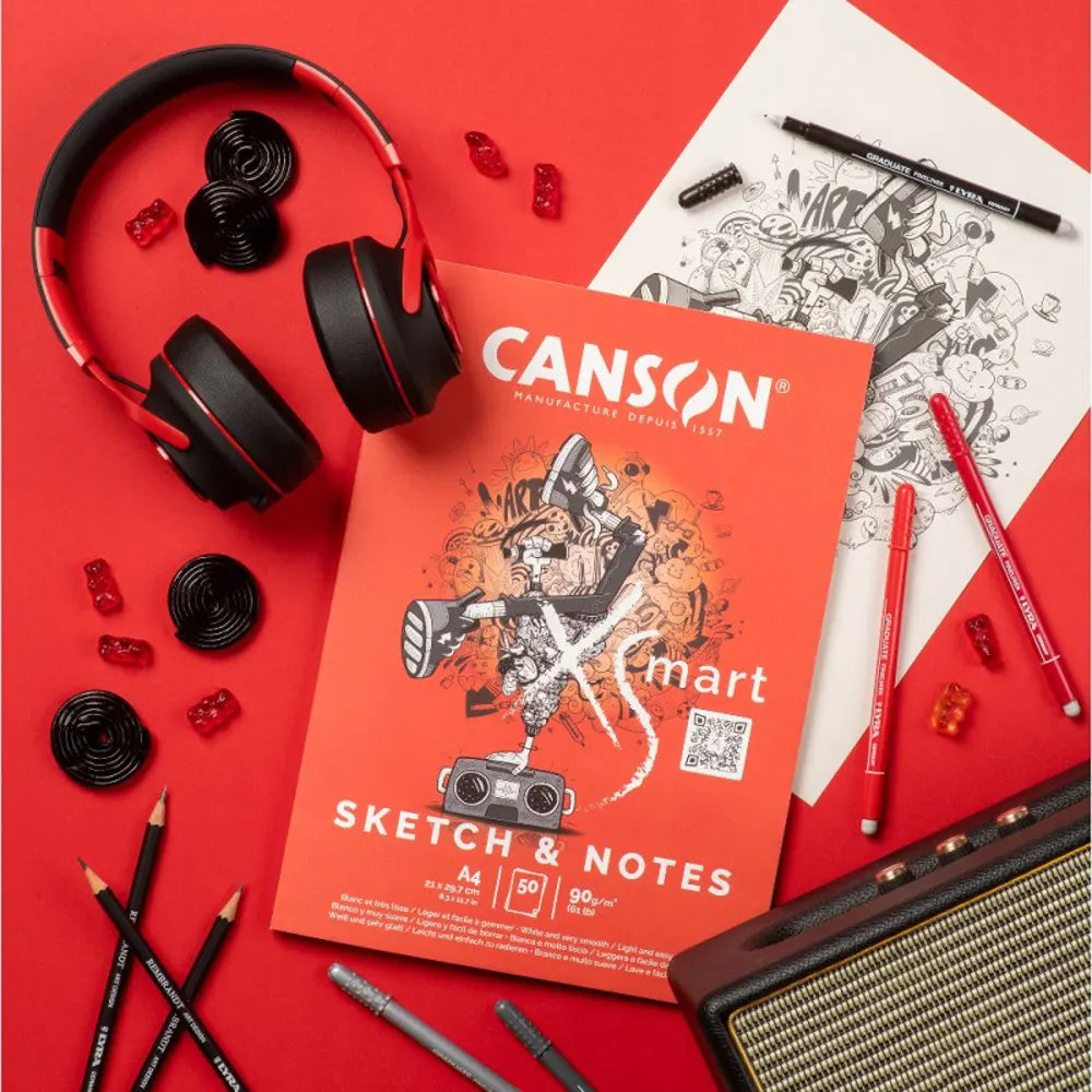 Canson XSmart Sketch & Notes Pad 50 Sheets A4 - 90 g/m²
