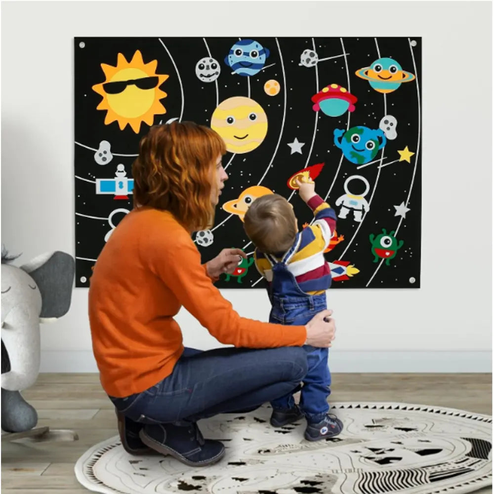 Educational Felt Wall Hanging - Space Theme