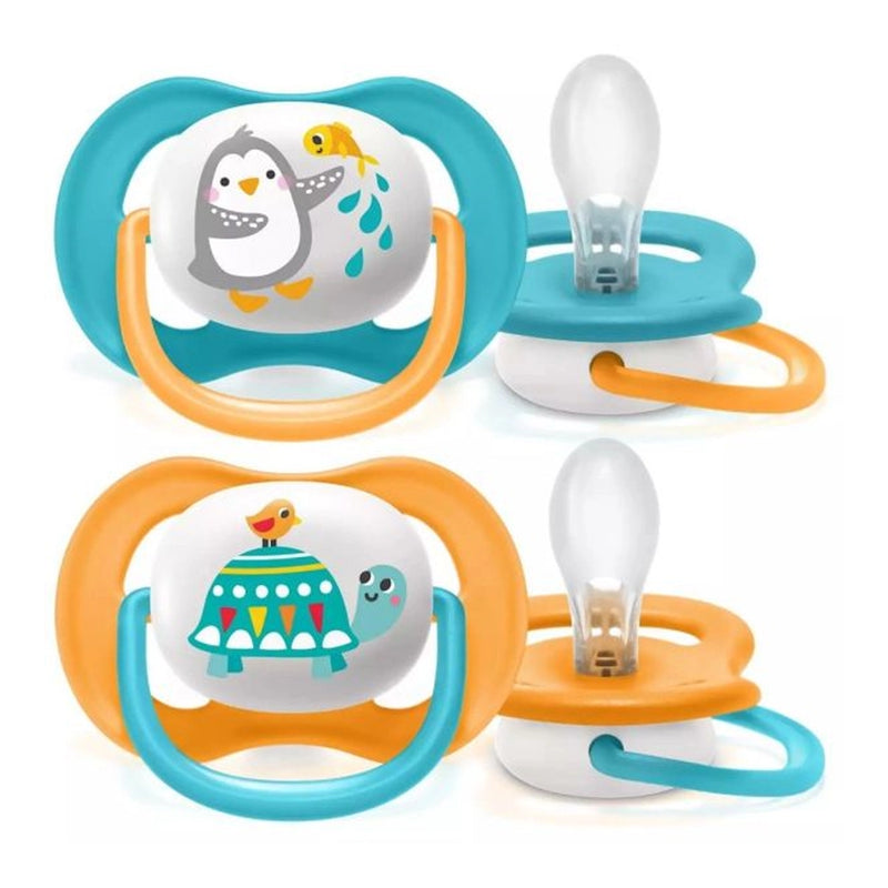 Chupetes ortodóncicos Avent Ultra Air Animals de 6 a 18 meses (paquete de 2)