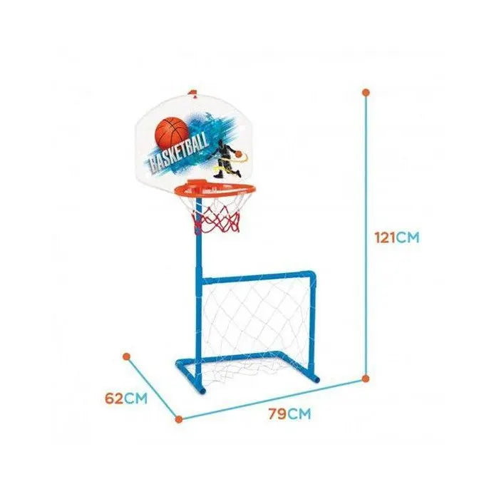 Pilsan Canasta de Baloncesto y Portería de Fútbol 2 en 1 - +3A