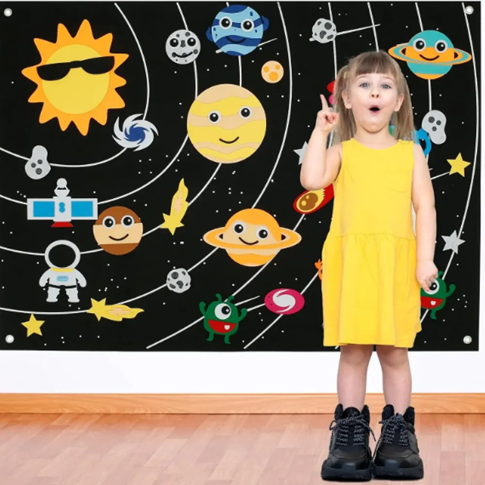 Educational Felt Wall Hanging - Space Theme