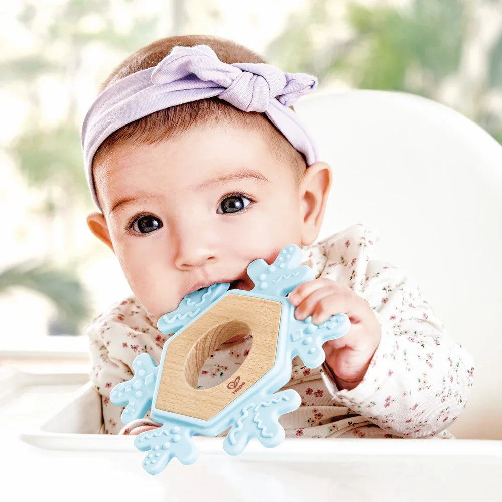Hape Snowflake Teething Ring 0-18M
