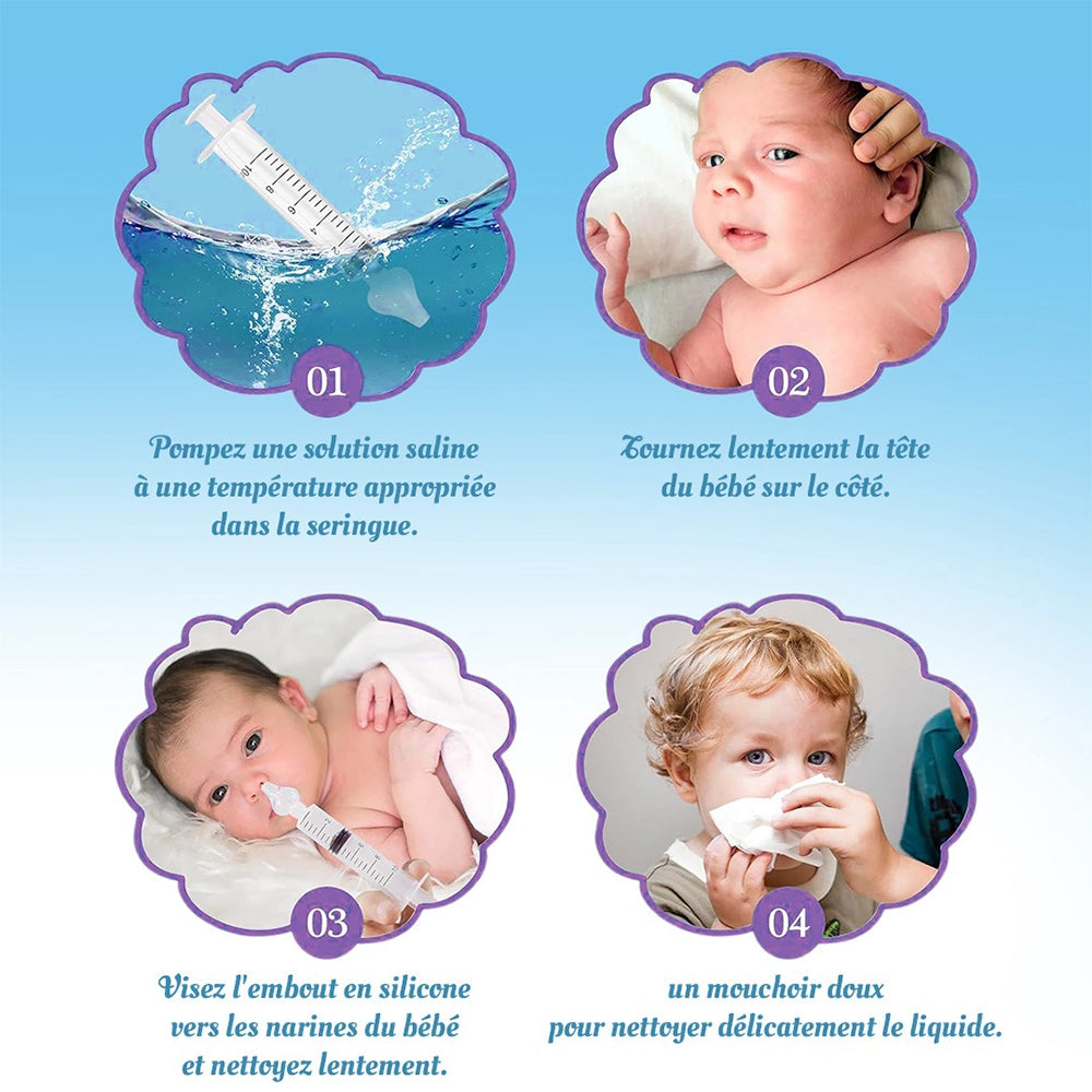 Notre Bébé Pack de 2 Seringues Nasales - Bleu