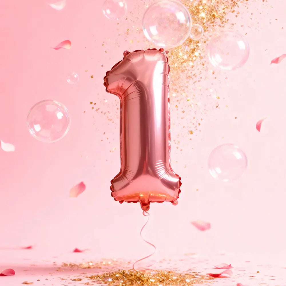 Globo de Número 1 Oro Rosa – 36cm