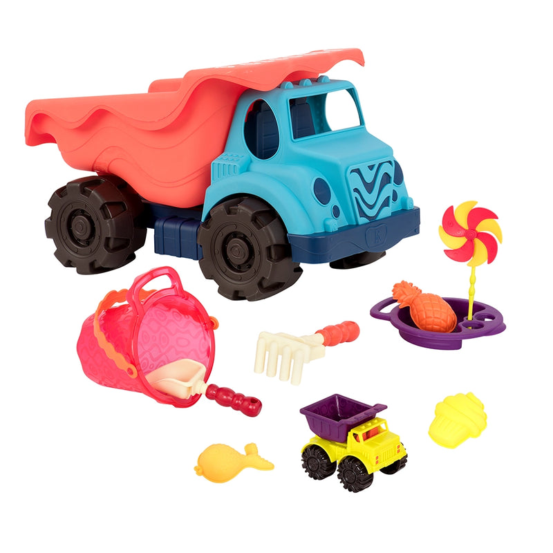 B. Toys Giant Truck with Beach Toys 18M+ - Red