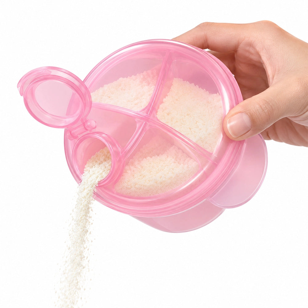 Mammia Doseur de Lait en Poudre 3 Compartiments - Rose