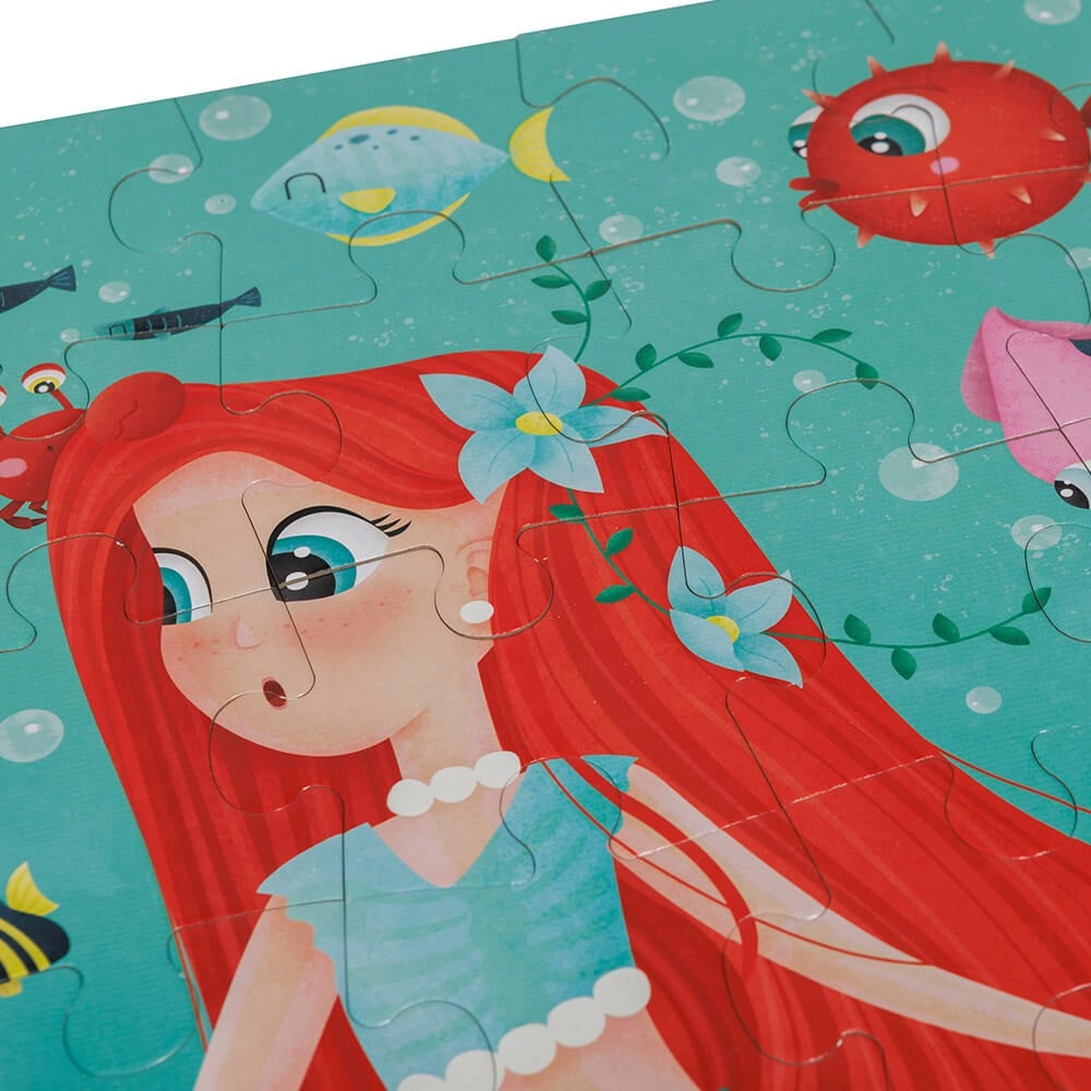 Eurekakids Glow-in-the-Dark Giant Puzzle 100 Pieces 4Y+ - Mermaids