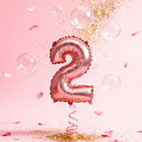 Number 2 Rose Gold Balloon – 86cm