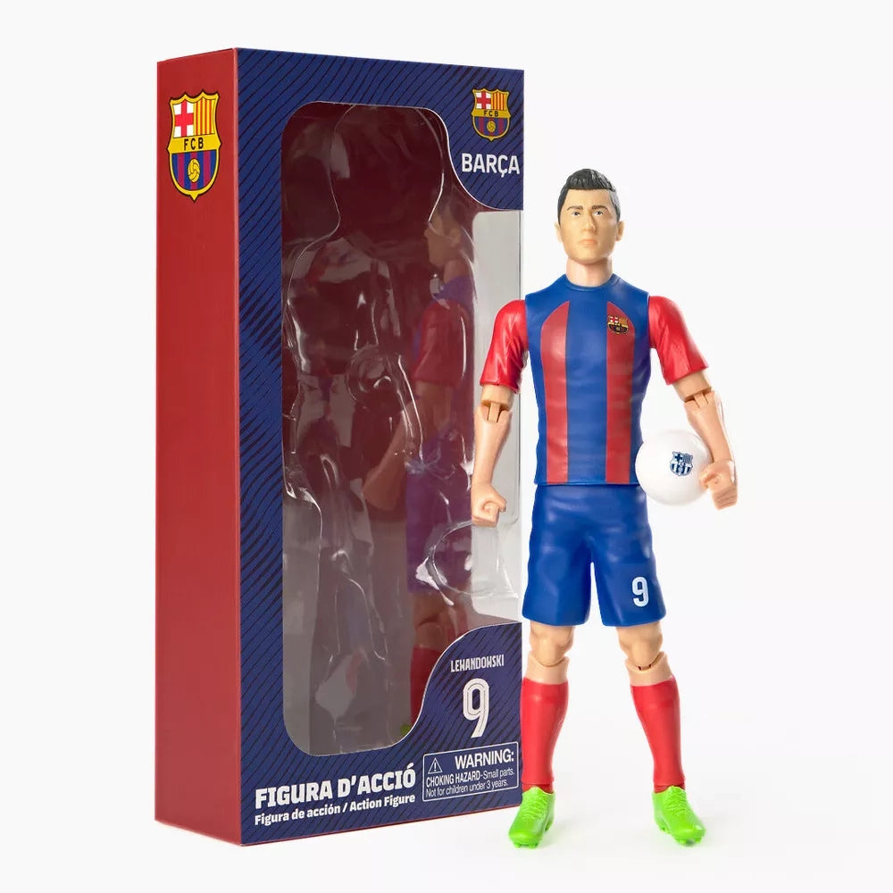 مجسم لاعب كرة قدم 20 سم سوكرز إف سي برشلونة ليفاندوفسكي +3 سنوات