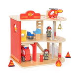 VIGA Toys Wooden Fire Station with Accessories - 3Y+