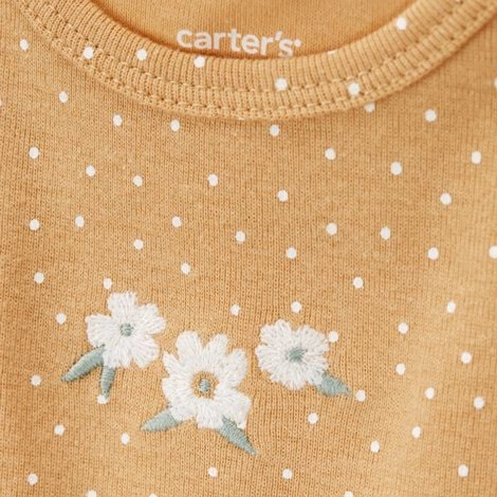 Carter's Baby Girl 3-Piece Set - Gold & White Floral
